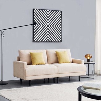 Corrigan Studio Square Armrest Fabric Sofa