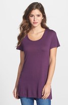 Thumbnail for your product : Halogen Scoop Neck Long Tee (Regular & Petite)