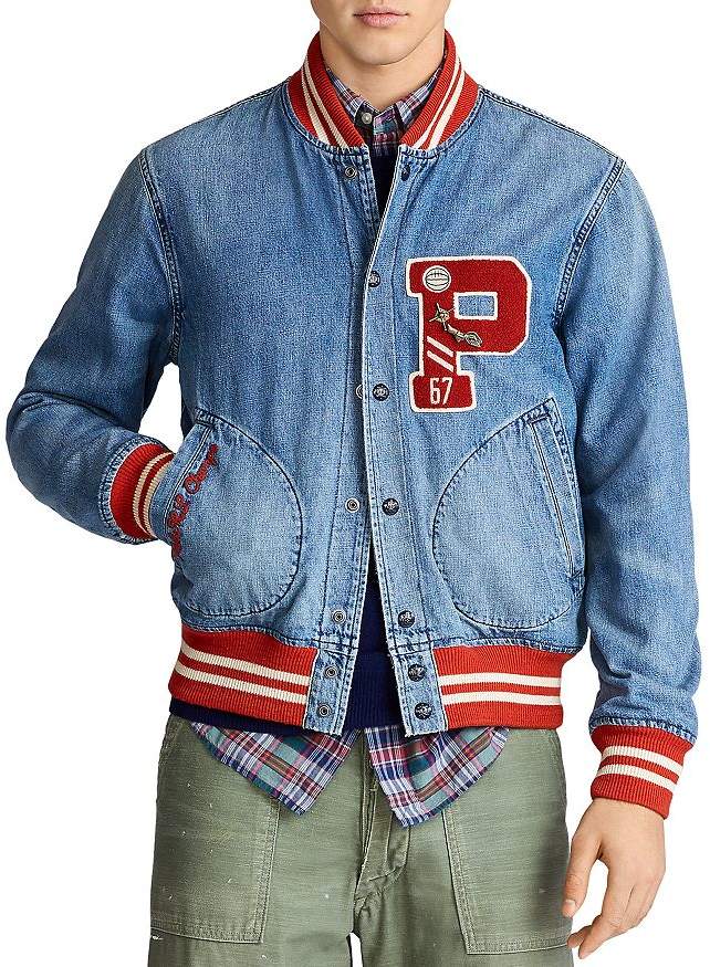 ralph lauren letterman jacket