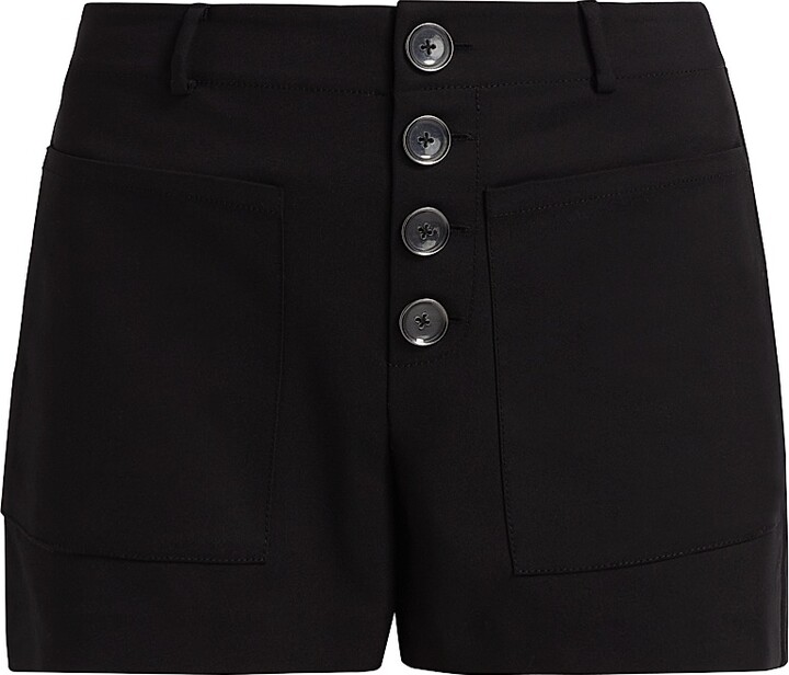 Ramy Brook Women's Marjory Button-Front Shorts - Black - Size 00