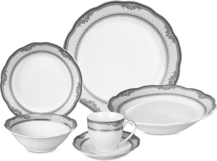Lorren Home Trends Victoria 24-Pc. Dinnerware Set Service for 4