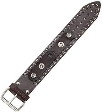 Nemesis DBDSTH 38mm Double Stitched Patent Leather Brown Watch Bracelet