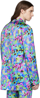 Dries Van Noten Multicolor Neon Floral Blazer