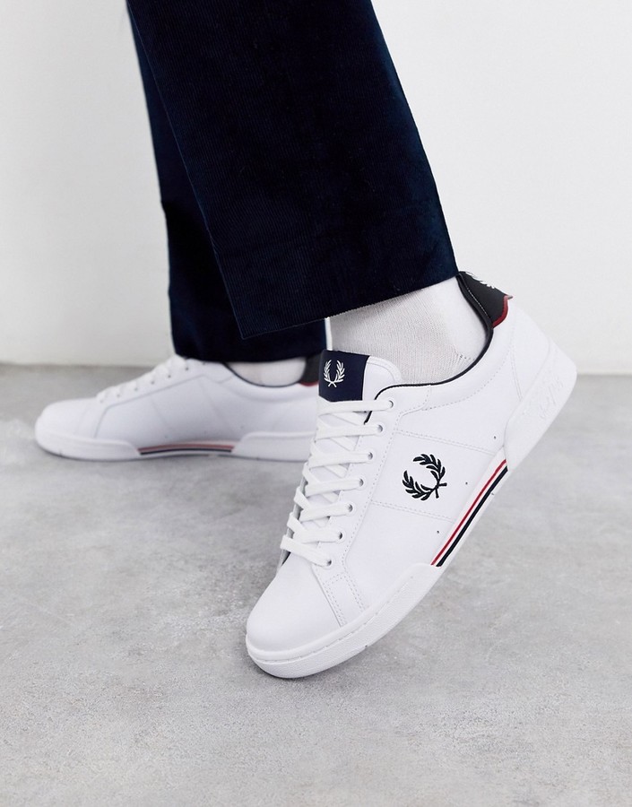 fred perry white plimsolls