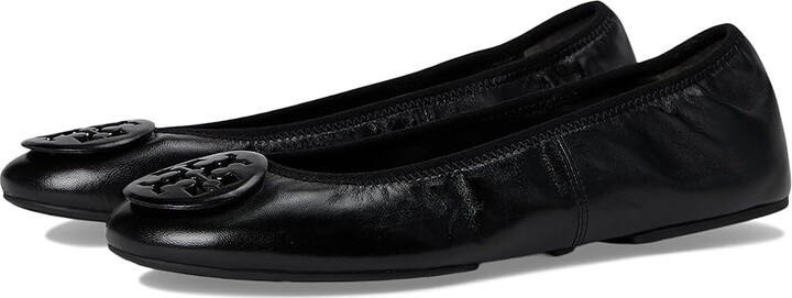 Tory Burch Reva Travel Ballet Women's Shoes Perfect Black/Perfect Black : 5.5 M, Leather
