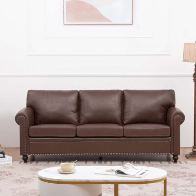 Latitude Run Luxurious 3 Seater Sofa with Plush Cushions and Durable Frame, Perfect for Comfortable Seating and Modern Decor.