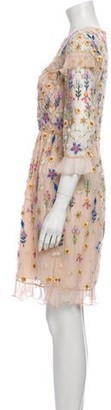 Needle & Thread Floral Print Knee-Length Dress w/ Tags