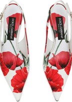 Thumbnail for your product : Dolce & Gabbana Printed fabric slingbacks