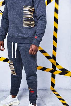 boohoo Big And Tall Man Certified Printed Tracksuit