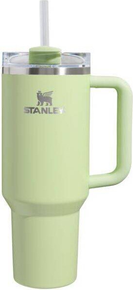 Stanley 40 oz Stainless Steel H2.0 Flowstate Quencher Tumbler  White/Electric Yellow