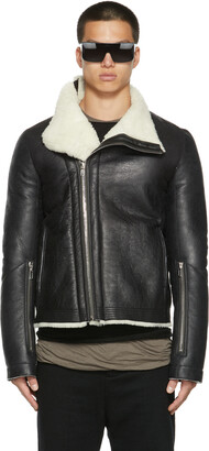 Rick Owens Black Shearling Bauhaus Jacket - ShopStyle Outerwear