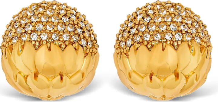 Oscar de la Renta Crystal-Embellished Earrings