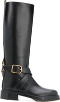Thumbnail for your product : Chloé Wraparound Strap Knee-High Boots