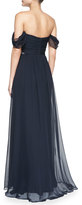 Thumbnail for your product : Notte by Marchesa 3135 Notte by Marchesa Off-Shoulder Beaded-Waist Gown