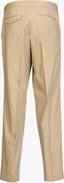 Thumbnail for your product : Cellar Door Leo T Beige cotton trousers with adjustable waistband and metal hooks - Leo T