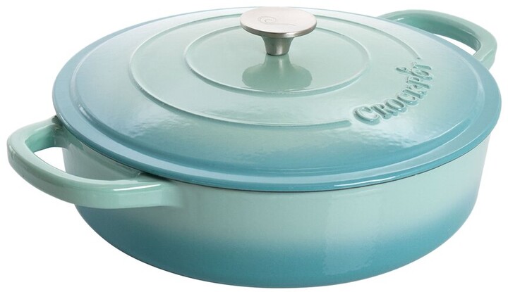  Crock-Pot Artisan Oval Enameled Cast Iron Dutch Oven, 7-Quart,  Teal Ombre: Home & Kitchen