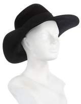 Thumbnail for your product : Saint Laurent Rabbit-Felt Wide Brim Hat