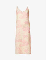 Thumbnail for your product : Desmond & Dempsey Lowland Rainforest printed linen nightdress