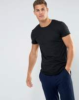 Thumbnail for your product : Esprit Longline T-Shirt With Raw Edges In Black