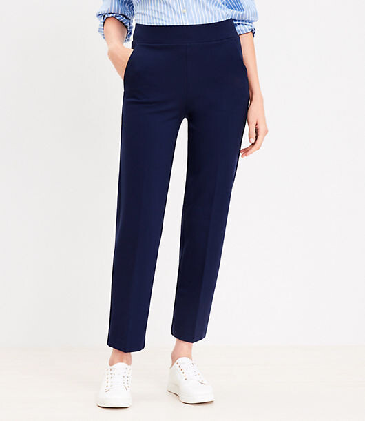 LOFT Pull On Straight Pants in Ponte