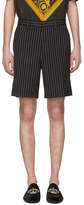 Thumbnail for your product : Versace Black and White Pinstripe Shorts