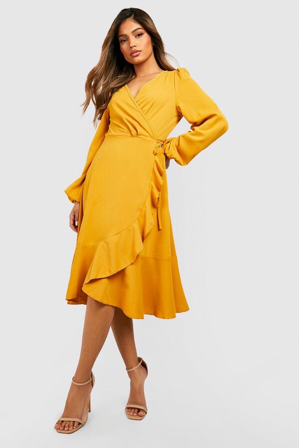 Yellow Wrap Dress | Shop the world's ...