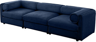 Wrought Studio Modular Sectional Sofa With Storage Cylindrical Backrest And Armrests Deep Comfortable SeatingDurable And Supportive For Living Room4 Seat SofaBlu