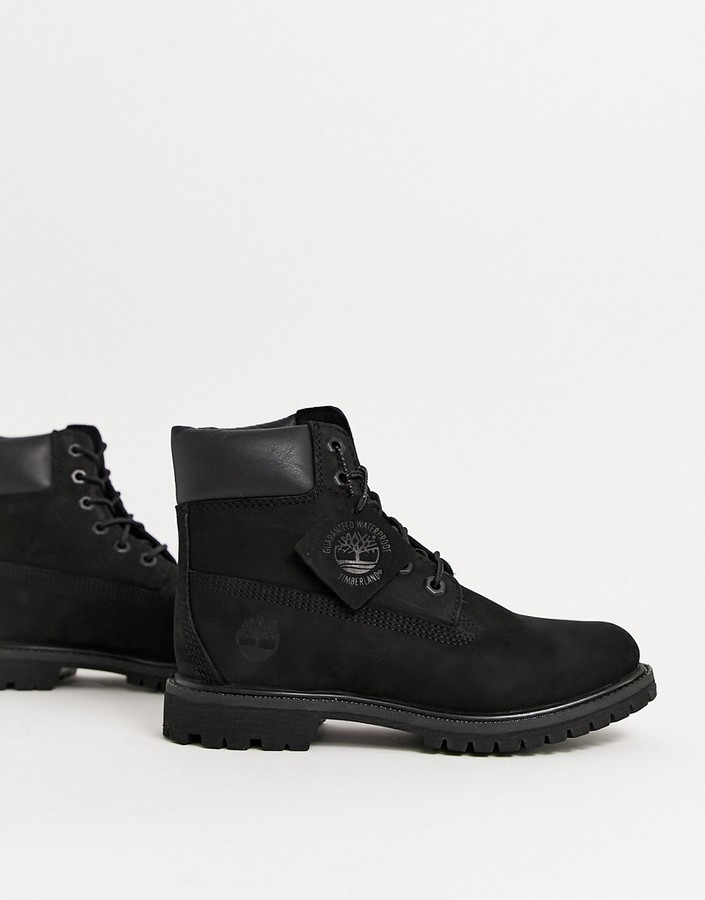 black leather timberland boots womens