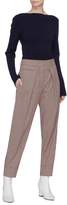 Thumbnail for your product : Cédric Charlier Pleated check plaid virgin wool blend pants