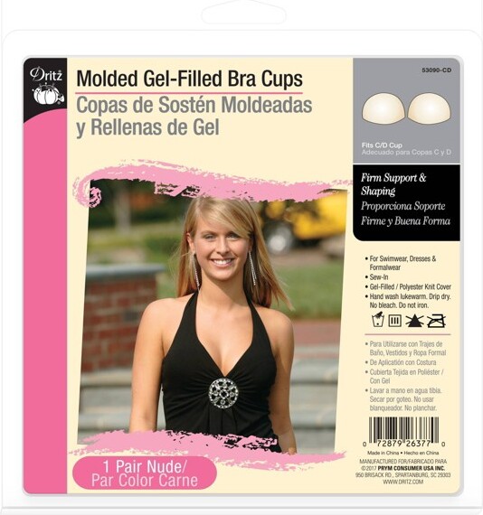 Dritz Molded Gel-Filled Adhesive Strapless Backless Bra Cups C/D Nude -  ShopStyle