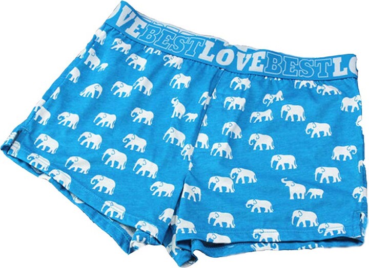 Pack of 3 blue stretch cotton briefs with geometric patterns Les Pockets