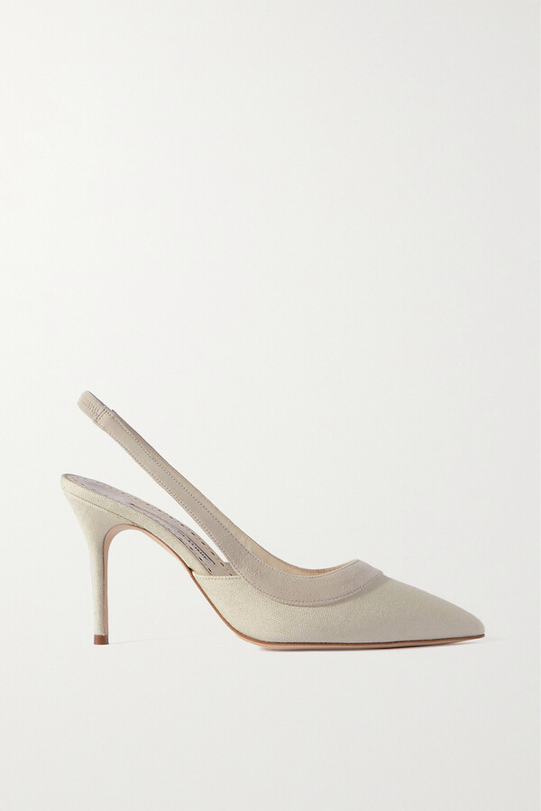 White Suede Slingbacks | Shop The Largest Collection | ShopStyle