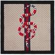 gucci web and kingsnake print gg silk scarf