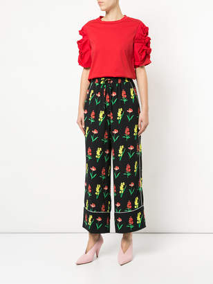Muveil floral tailored track pants