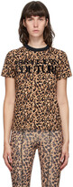 Thumbnail for your product : Versace Jeans Couture Beige & Black Leopard Logo T-Shirt