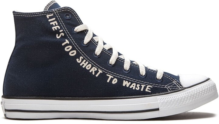 Converse All Star High 'Life's Too Short To Waste' sneakers - ShopStyle