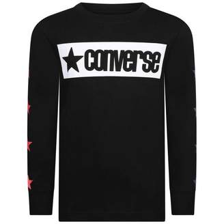 Converse ConverseBlack Star Logo Print Top