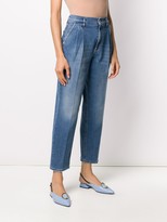 Thumbnail for your product : RED Valentino High-Waisted Cropped Jeans