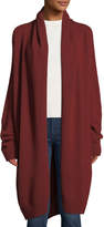 Thumbnail for your product : The Row Elado Long Cashmere-Silk Open-Front Cardigan