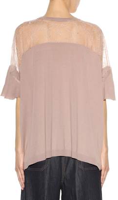 Valentino Wool and lace top