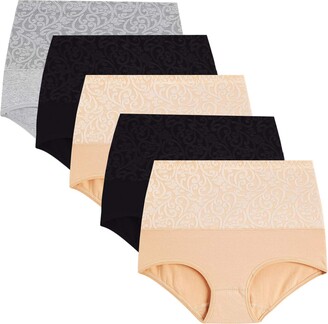 6pcs/Pack Black Seamless Postpartum Recovery High-Waist Underwear