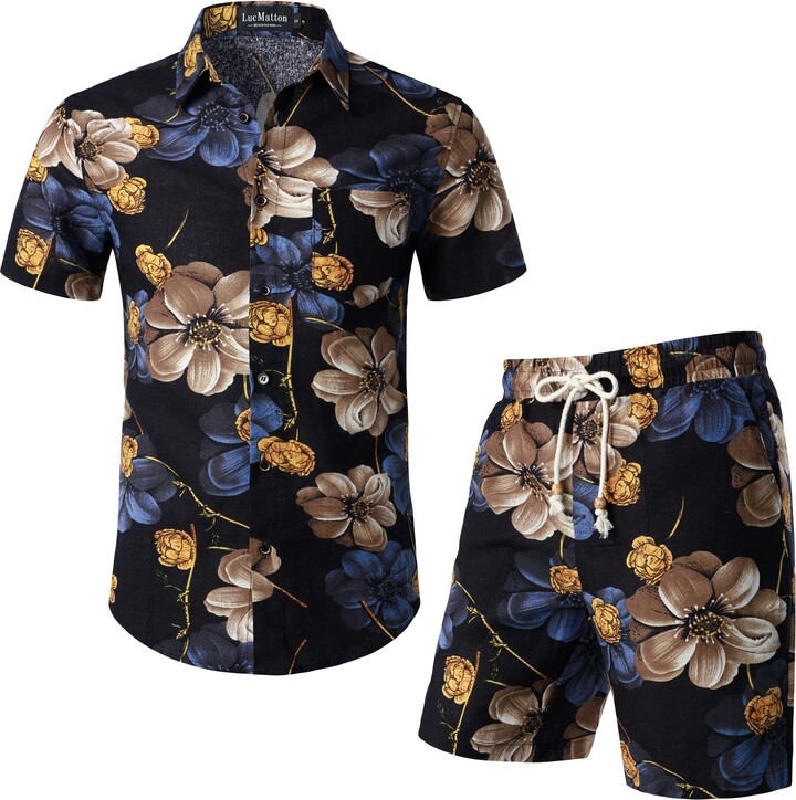 Jowowha Men's 50s Retro Casual Shirts Camp Bowling Button-Down Summer Shirt  Short Sleeve Slim Fit Casual Dress Shirts Burgundy XL ShopStyle