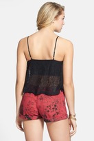 Thumbnail for your product : THIS CITY Tie Dye Denim Shorts (Black/Red) (Juniors)