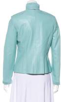 Thumbnail for your product : St. John Sport Ruffle Leather Jacket