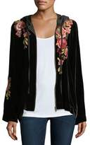 Thumbnail for your product : Johnny Was Malui Floral-Embroidered Velvet Hoodie, Plus Size