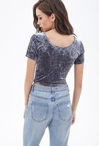 Thumbnail for your product : Forever 21 Crushed Velveteen Crop Top