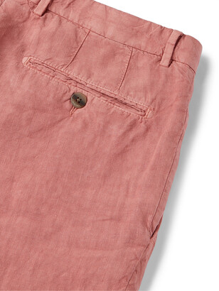 Boglioli Slim-Fit Linen Suit Trousers - Men - Pink