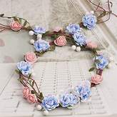 Thumbnail for your product : Osye Handmade Bridal Flower Wreath Crown Wedding Hair Pins Garland Headbands