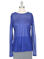 Thumbnail for your product : Alexander Wang T By Shiny Sheer Long Sleeve Tee
