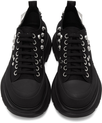 Alexander McQueen Black Studded Sneakers